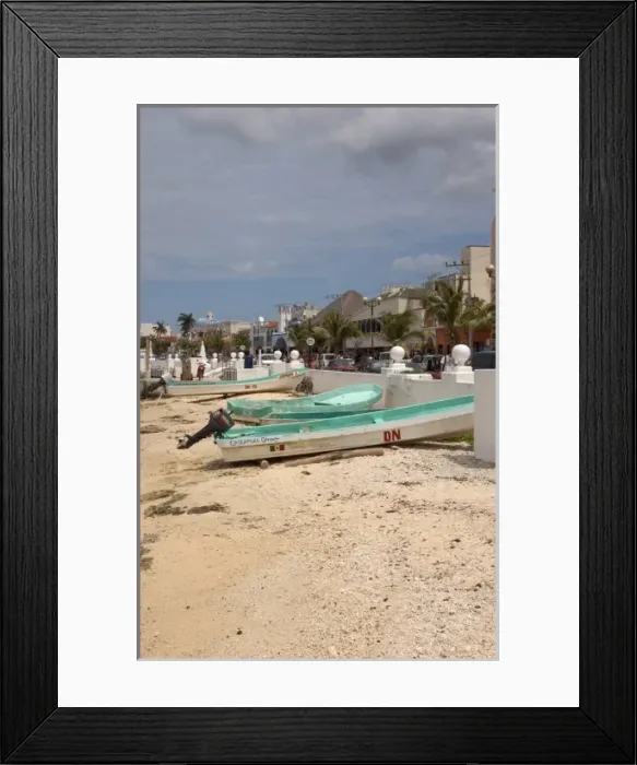 Framed Print : Mexico, Cozumel, San Miguel waterfront