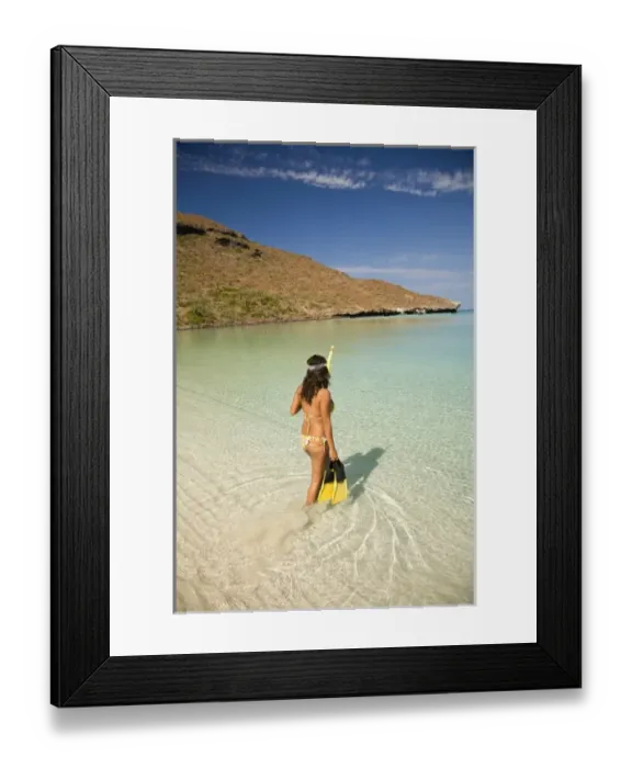 Framed Print : Hispanic woman near Balandra Bay, near La Paz, Baja California, Mexico. (MR) Framed Print : Hispanic woman near Balandra Bay, near La Paz, Baja California, Mexico. (MR)
