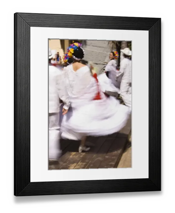 Framed Print : performers, Aztec Theater, Folkloric Show, Golden Zone, Mazatlan, Sinaloa State, Mexico