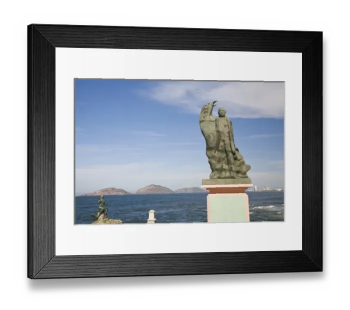 Framed Print : Sanchez Tadoada Prominade, Mazatlan, Sinaloa State, Mexico