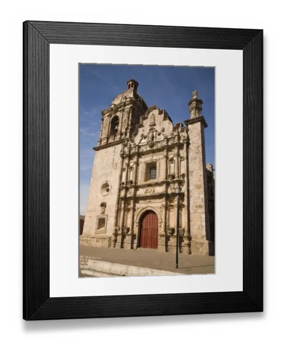Framed Print : Stone church built in 1748, small town of Concordia near Mazatlan, Sinaloa State, Mexico