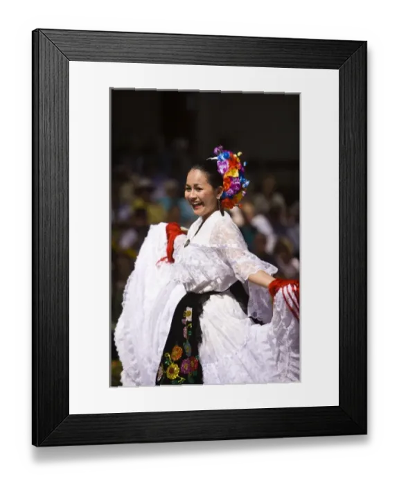 Framed Print : performers at Folkloric Show at Aztec Theater, Golden Zone, Mazatlan, Sinaloa State