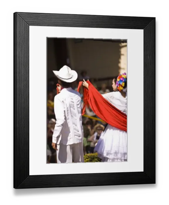 Framed Print : performers at Folkloric Show at Aztec Theater, Golden Zone, Mazatlan, Sinaloa State