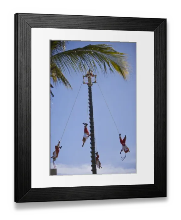 Framed Print : performers at Folkloric Show at Aztec Theater, Golden Zone, Mazatlan, Sinaloa State