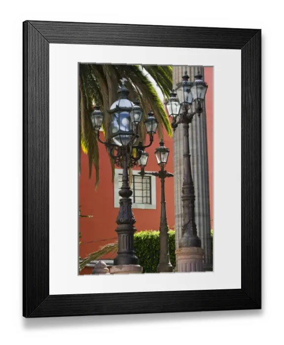 Framed Print : Mexico, Guanajuato State, Guanajuato. Lights in front of Teatro Juarez Theater (b. 1903) Framed Print : Mexico, Guanajuato State, Guanajuato. Lights in front of Teatro Juarez Theater (b. 1903)
