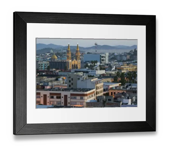 Framed Print : Mexico, Sinaloa State, Mazatlan. Old Mazatlan & Cathedral / Dawn Framed Print : Mexico, Sinaloa State, Mazatlan. Old Mazatlan & Cathedral / Dawn