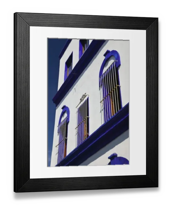 Framed Print : Mexico, Sinaloa State, Mazatlan. Old Mazatlan- Building Detail