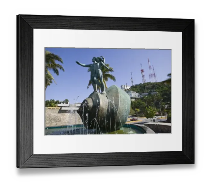 Framed Print : Mexico, Sinaloa State, Mazatlan. Playa Olas Altas Beach- Beachfront Kitsch Monuments Framed Print : Mexico, Sinaloa State, Mazatlan. Playa Olas Altas Beach- Beachfront Kitsch Monuments