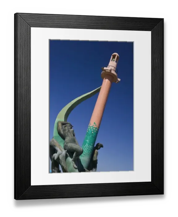 Framed Print : Mexico, Sinaloa State, Mazatlan. Playa Norte Beach- Beachfront Kitsch Monuments Framed Print : Mexico, Sinaloa State, Mazatlan. Playa Norte Beach- Beachfront Kitsch Monuments