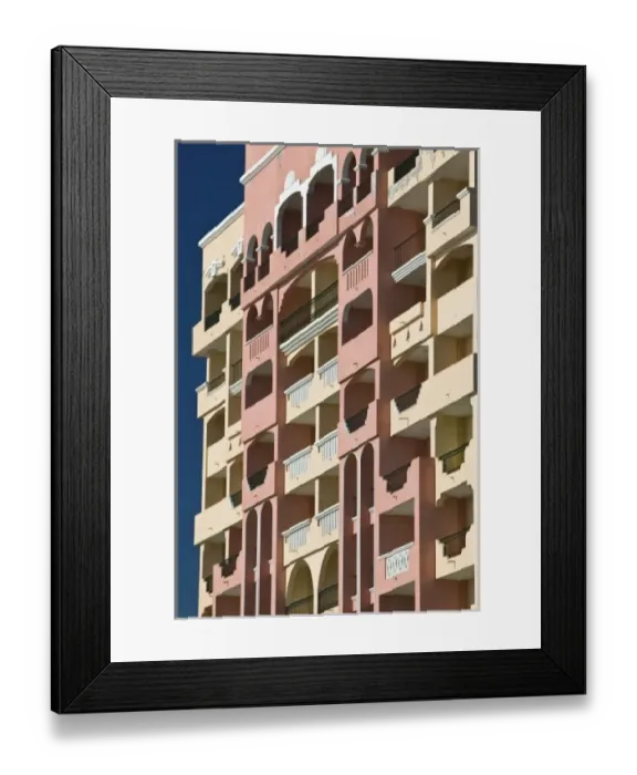 Framed Print : Mexico, Sinaloa State, Mazatlan. Playa Norte Beach- Beachfront Building along Avenida Framed Print : Mexico, Sinaloa State, Mazatlan. Playa Norte Beach- Beachfront Building along Avenida