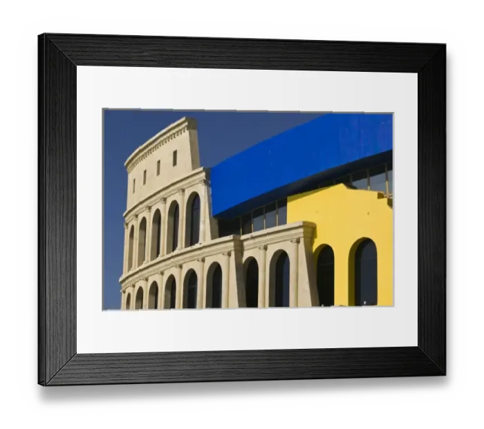 Framed Print : Mexico, Sinaloa State, Mazatlan. Playa Norte Beach- Beachfront Building along Avenida