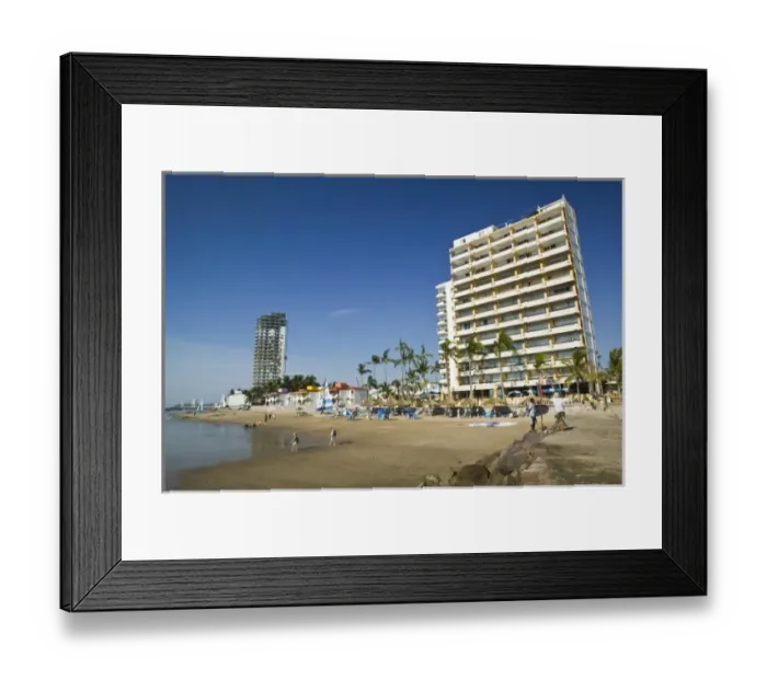 Framed Print : Mexico, Sinaloa State, Mazatlan. Zona Dorada / Golden Hotel Zone-Playa Las Gaviotas Beach Framed Print : Mexico, Sinaloa State, Mazatlan. Zona Dorada / Golden Hotel Zone-Playa Las Gaviotas Beach