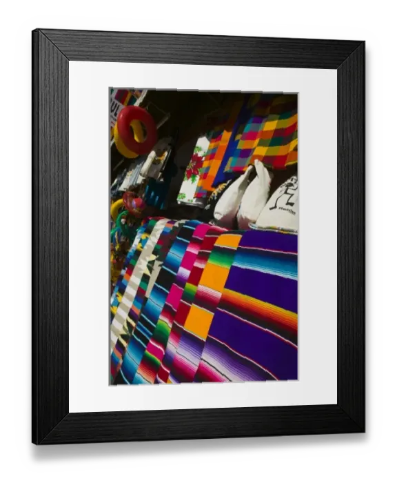 Framed Print : Mexico, Sinaloa State, Mazatlan. Zona Dorada  /  Golden Hotel Zone-Tourist Souvenirs