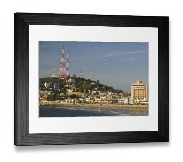 Framed Print : Mexico, Sinaloa State, Mazatlan. Old Mazatlan Beachfront Area and Playa Olas Altas Framed Print : Mexico, Sinaloa State, Mazatlan. Old Mazatlan Beachfront Area and Playa Olas Altas