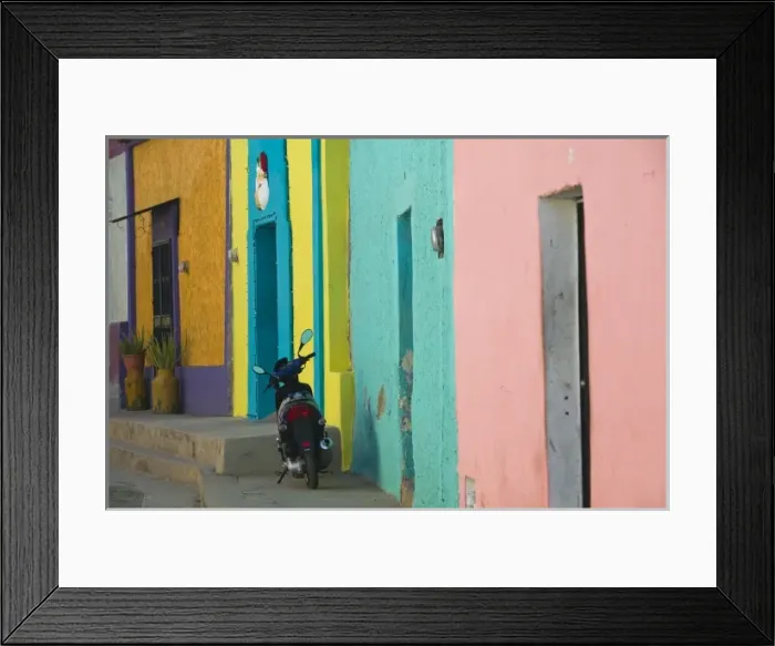 Framed Print : Mexico, Sinaloa State, Concordia. Colorful Street Framed Print : Mexico, Sinaloa State, Concordia. Colorful Street