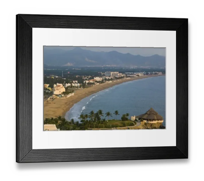 Framed Print : Mexico, Colima, Manzanillo. Playa Salagua / overview with the Barcelo Karmina Place Framed Print : Mexico, Colima, Manzanillo. Playa Salagua / overview with the Barcelo Karmina Place