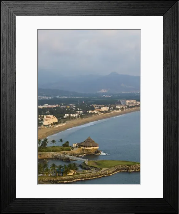 Framed Print : Mexico, Colima, Manzanillo. Playa Salagua / overview with the Barcelo Karmina Place Framed Print : Mexico, Colima, Manzanillo. Playa Salagua / overview with the Barcelo Karmina Place
