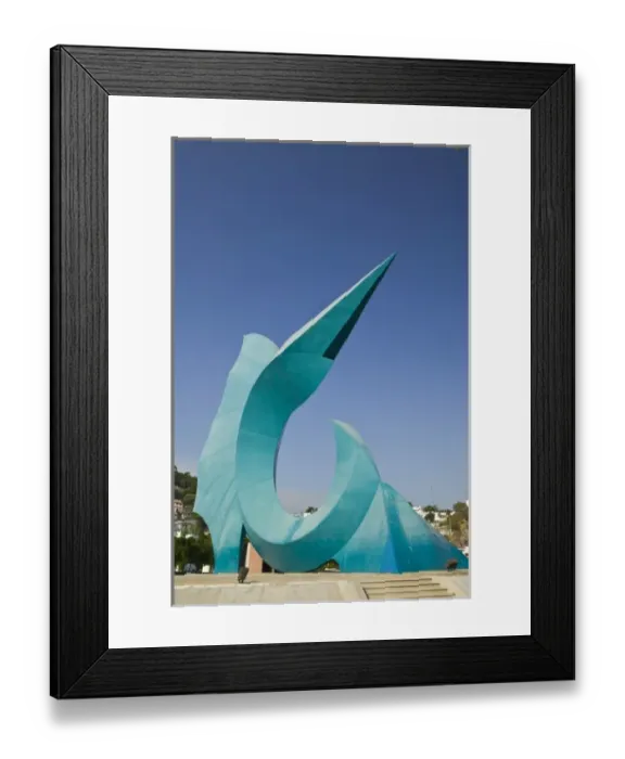 Framed Print : Mexico, Colima, Manzanillo. Swordfish Memorial  /  Daytime
