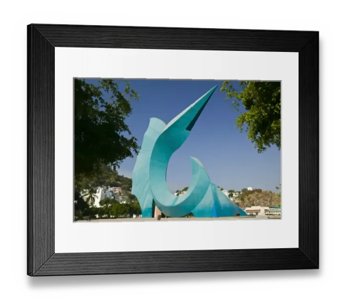 Framed Print : Mexico, Colima, Manzanillo. Swordfish Memorial  /  Daytime