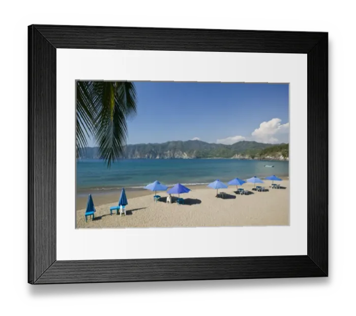 Framed Print : Mexico, Jalisco, Cuastecomates. Playa Cuastecomates / Beach Overview Framed Print : Mexico, Jalisco, Cuastecomates. Playa Cuastecomates / Beach Overview