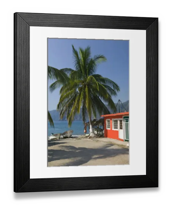 Framed Print : Mexico, Jalisco, Cuastecomates. Playa Cuastecomates / Beach Building Framed Print : Mexico, Jalisco, Cuastecomates. Playa Cuastecomates / Beach Building