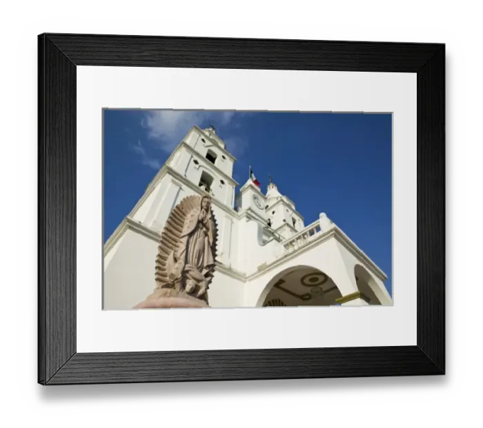 Framed Print : Mexico, Jalisco, Cihuatlan. Town Church Exterior Framed Print : Mexico, Jalisco, Cihuatlan. Town Church Exterior