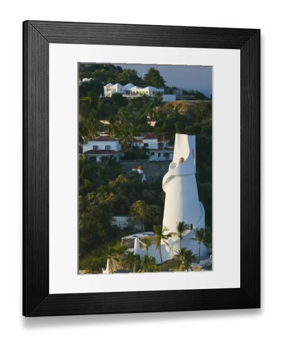 Framed Print : Mexico, Colima, Manzanillo. Brisas Las Hadas Resort Water Tower  /  Sunrise
