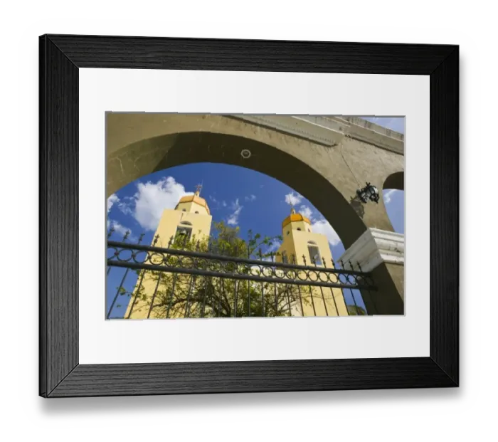 Framed Print : Mexico, Colima, Minatitlan. Town Church