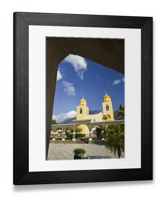 Framed Print : Mexico, Colima, Minatitlan. Town Church