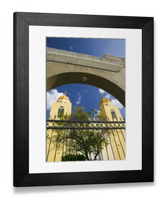 Framed Print : Mexico, Colima, Minatitlan. Town Church
