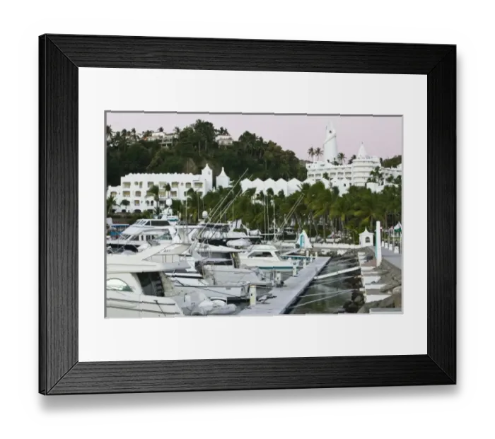 Framed Print : Mexico, Colima, Manzanillo. Brisas Las Hadas Resort / Marina View Dawn Framed Print : Mexico, Colima, Manzanillo. Brisas Las Hadas Resort / Marina View Dawn