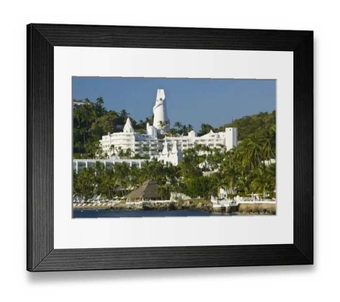 Framed Print : Mexico, Colima, Manzanillo. Brisas Las Hadas Resort  /  Morning View