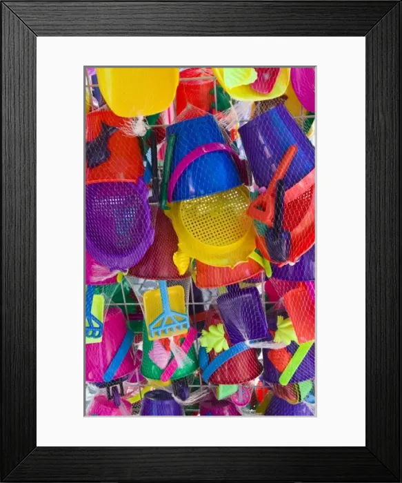 Framed Print : Mexico, Guerrero, Zihuatanejo. Tourist Market- Beach Toys Framed Print : Mexico, Guerrero, Zihuatanejo. Tourist Market- Beach Toys