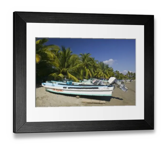 Framed Print : Mexico, Guerrero, Zihuatanejo. Fishing Boats on Playa Municipal Beach Framed Print : Mexico, Guerrero, Zihuatanejo. Fishing Boats on Playa Municipal Beach