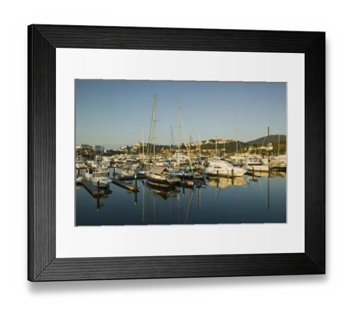 Framed Print : Mexico, Guerrero, Ixtapa. Marina Ixtapa  /  Morning