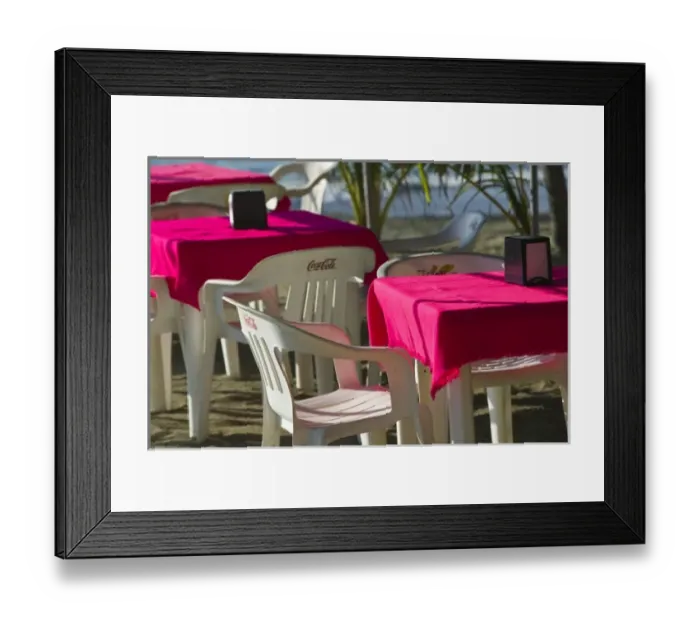 Framed Print : Mexico, Guerrero, Zihuatanejo. Playa Municipal Cafe Table Framed Print : Mexico, Guerrero, Zihuatanejo. Playa Municipal Cafe Table