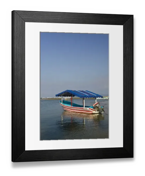 Framed Print : Mexico, Guerrero, Barra de Potosi. Fishing Boat Framed Print : Mexico, Guerrero, Barra de Potosi. Fishing Boat