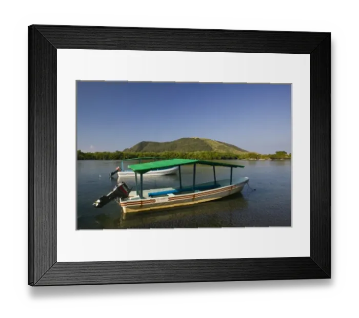 Framed Print : Mexico, Guerrero, Barra de Potosi. Fishing Boat