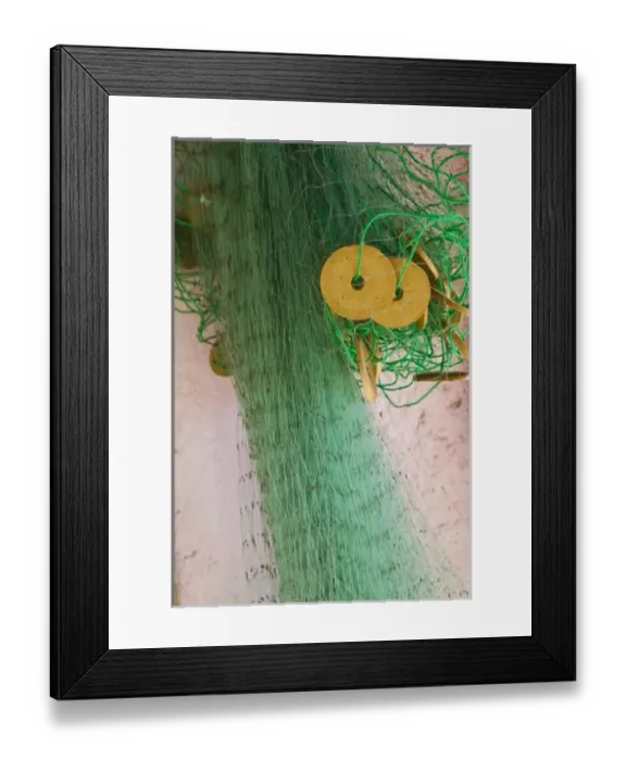 Framed Print : Mexico, Guerrero, Barra de Potosi. Fishing Net