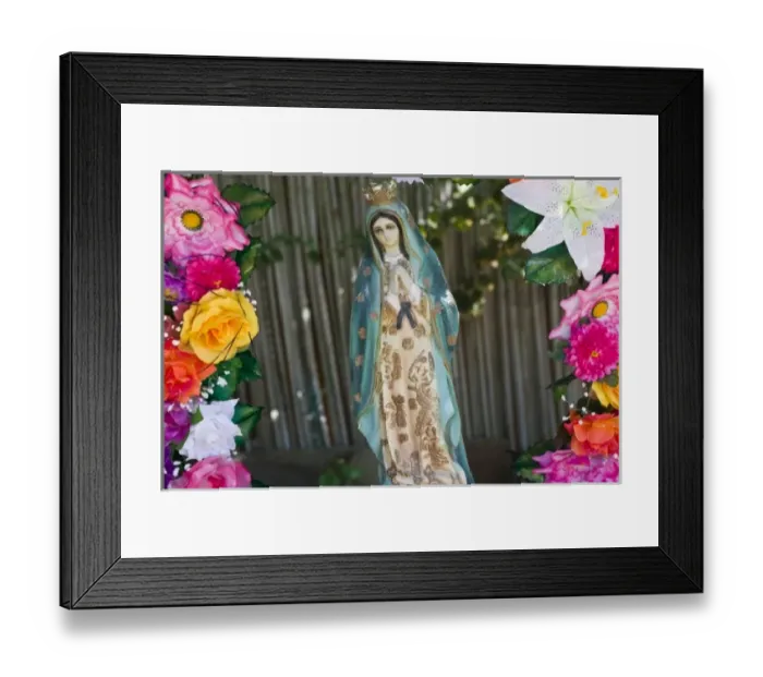Framed Print : Mexico, Guerrero, Barra de Potosi. Detail of Small Virgin of Guadalupe shrine Framed Print : Mexico, Guerrero, Barra de Potosi. Detail of Small Virgin of Guadalupe shrine
