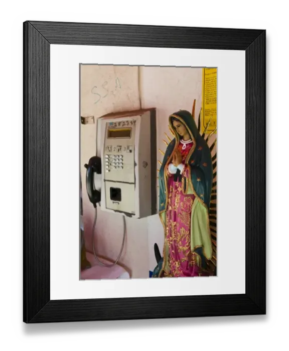 Framed Print : Mexico, Guerrero, Petatlan. Virgin of Guadalupe Art at the Santuario Nacional del