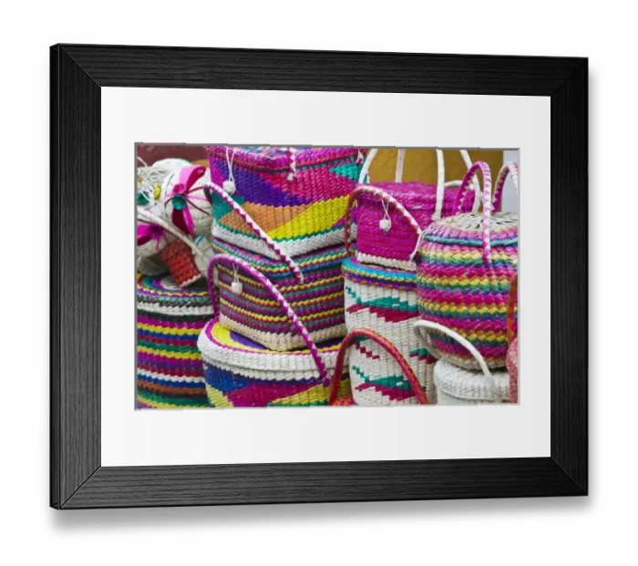 Framed Print : Mexico, Guerrero, Zihuatanejo. Mexican Baskets Framed Print : Mexico, Guerrero, Zihuatanejo. Mexican Baskets