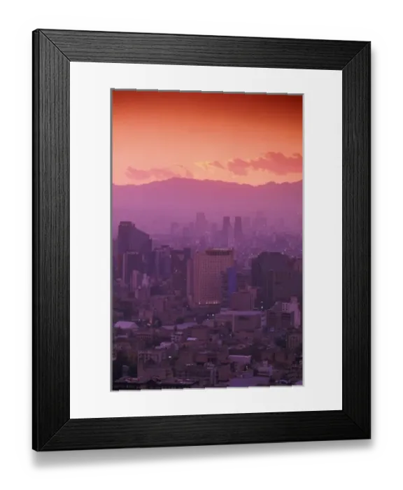 Framed Print : North America, Mexico, Mexico City. Commercial highrises of the business district Framed Print : North America, Mexico, Mexico City. Commercial highrises of the business district