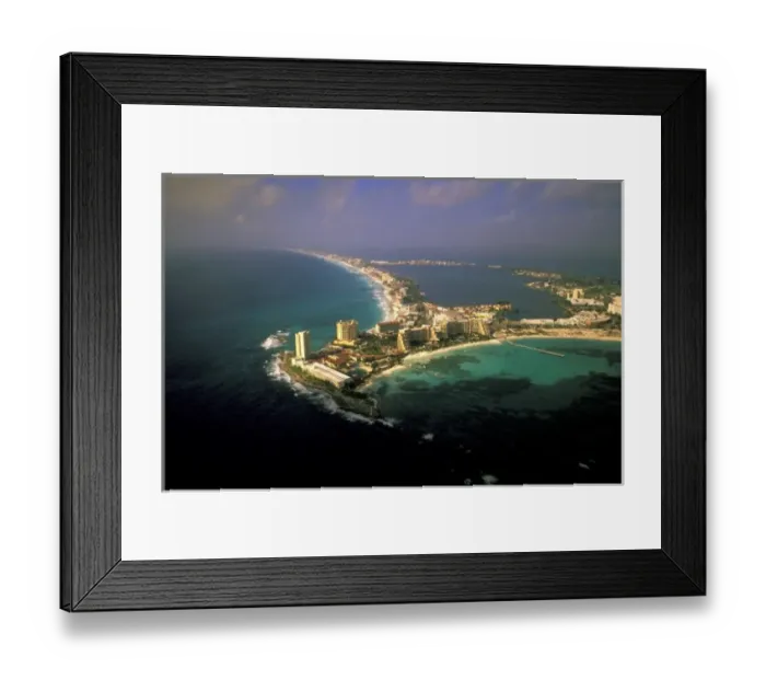 Framed Print : North America, Mexico, Quintana Roo, Cancun. Aerial view Framed Print : North America, Mexico, Quintana Roo, Cancun. Aerial view