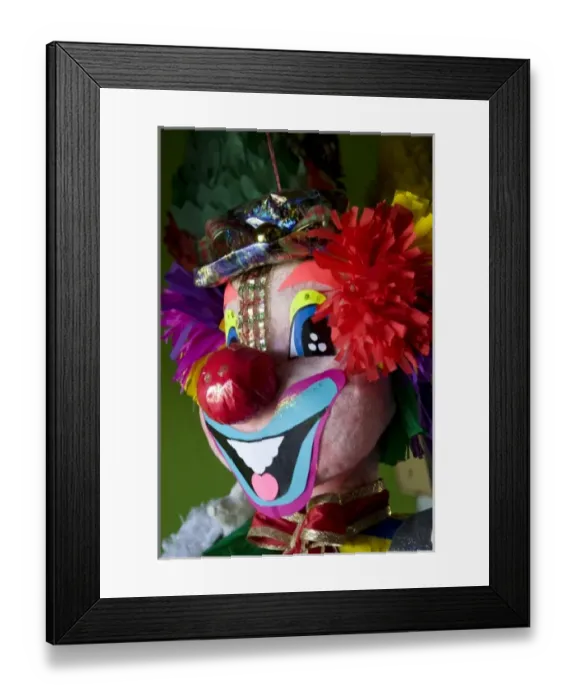 Framed Print : Nicaragua, Granada. Clown pinata on display in shop Framed Print : Nicaragua, Granada. Clown pinata on display in shop
