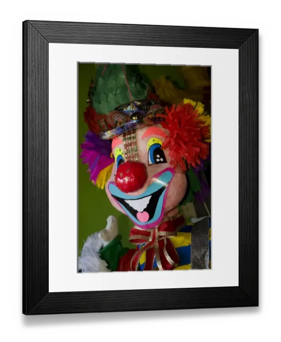 Framed Print : Nicaragua, Granada. Clown pinata on display in shop Framed Print : Nicaragua, Granada. Clown pinata on display in shop