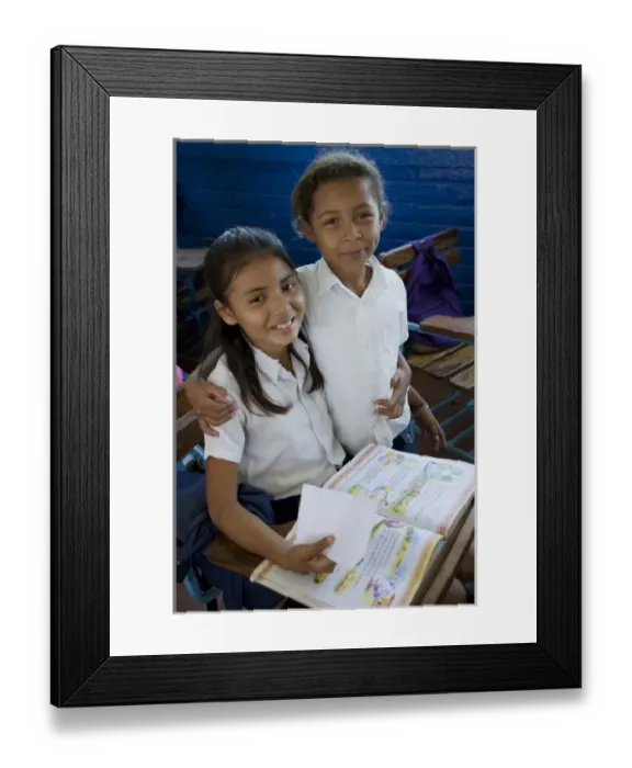 Framed Print : Nicaragua, Granada. Girls in classroom at school in Santa Ana de Malacos. (MR) Framed Print : Nicaragua, Granada. Girls in classroom at school in Santa Ana de Malacos. (MR)