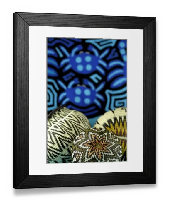 Framed Print : Latin America, Panama, Panamanian arts & crafts. Traditional Embera Indian baskets Framed Print : Latin America, Panama, Panamanian arts & crafts. Traditional Embera Indian baskets