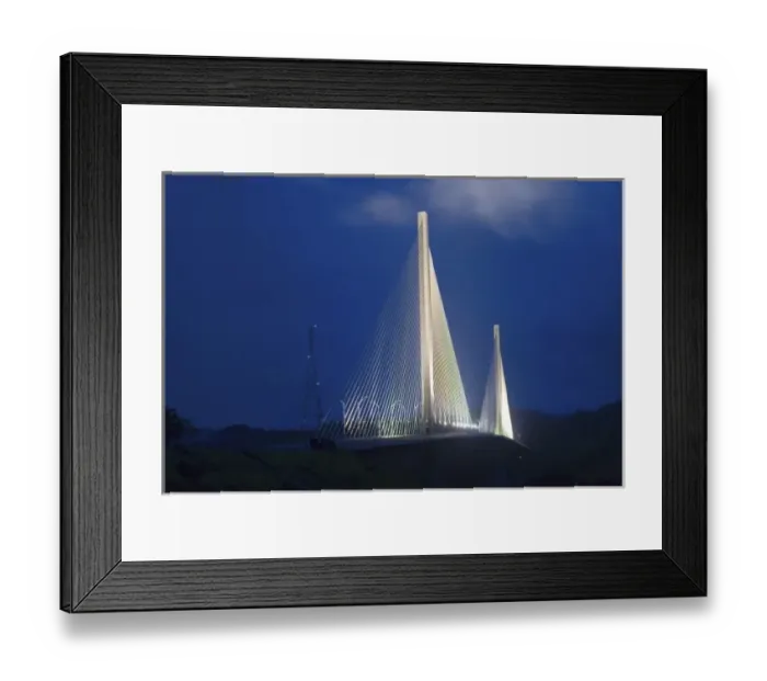 Framed Print : Panama, Panama Canal, new bridge over Panama Canal, Millennium bridge