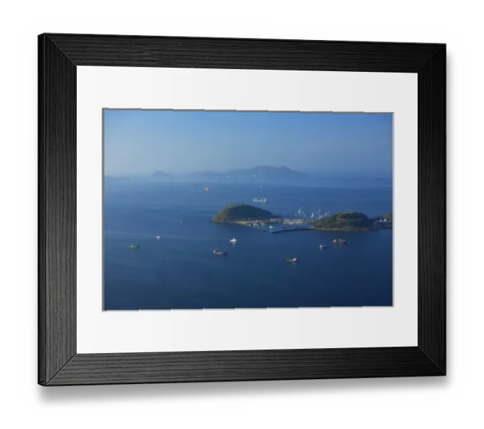 Framed Print : aerial view of the causeway of Panama City, connecting Isla Iguana and Isla Flamingo Framed Print : aerial view of the causeway of Panama City, connecting Isla Iguana and Isla Flamingo